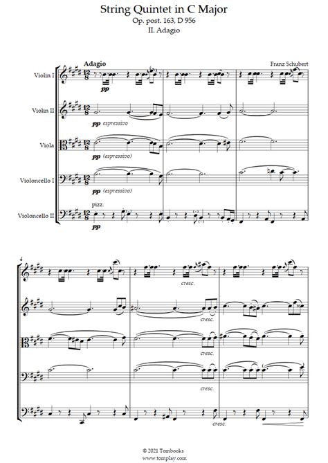 Adagio And Scherzo From The String Quintet In C Major, Opus 163, D. 956